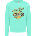 Biker American Customs Motorcycle Chopper Mens Sweatshirt Jumper Peppermint