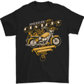 Biker American Customs Motorcycle Chopper Mens T-Shirt Cotton Gildan Black