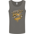 Biker American Customs Motorcycle Chopper Mens Vest Tank Top Charcoal