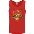 Biker American Customs Motorcycle Chopper Mens Vest Tank Top Red