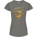 Biker American Customs Motorcycle Chopper Womens Petite Cut T-Shirt Charcoal