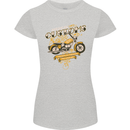 Biker American Customs Motorcycle Chopper Womens Petite Cut T-Shirt Sports Grey