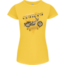 Biker American Customs Motorcycle Chopper Womens Petite Cut T-Shirt Yellow