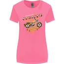 Biker American Customs Motorcycle Chopper Womens Wider Cut T-Shirt Azalea