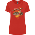 Biker American Customs Motorcycle Chopper Womens Wider Cut T-Shirt Red