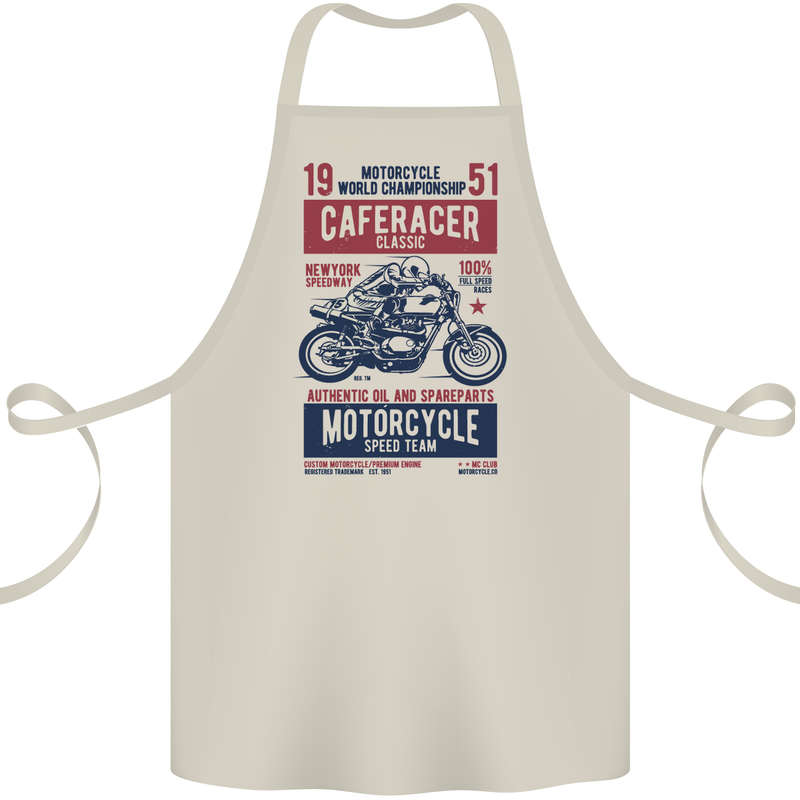 Biker Cafe Racer 1951 Motorbike Motorcycle Cotton Apron 100% Organic Natural