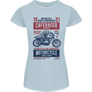 Biker Cafe Racer 1951 Motorbike Motorcycle Womens Petite Cut T-Shirt Light Blue