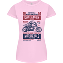 Biker Cafe Racer 1951 Motorbike Motorcycle Womens Petite Cut T-Shirt Light Pink