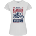 Biker Cafe Racer 1951 Motorbike Motorcycle Womens Petite Cut T-Shirt White
