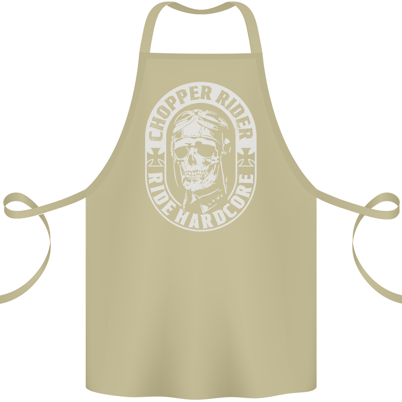 Biker Chopper Rider Motorbike Motorcycle Cotton Apron 100% Organic Khaki