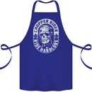 Biker Chopper Rider Motorbike Motorcycle Cotton Apron 100% Organic Royal Blue
