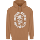 Biker Chopper Rider Motorbike Motorcycle Mens 80% Cotton Hoodie Caramel Latte