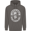 Biker Chopper Rider Motorbike Motorcycle Mens 80% Cotton Hoodie Charcoal