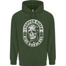Biker Chopper Rider Motorbike Motorcycle Mens 80% Cotton Hoodie Forest Green