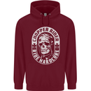 Biker Chopper Rider Motorbike Motorcycle Mens 80% Cotton Hoodie Maroon