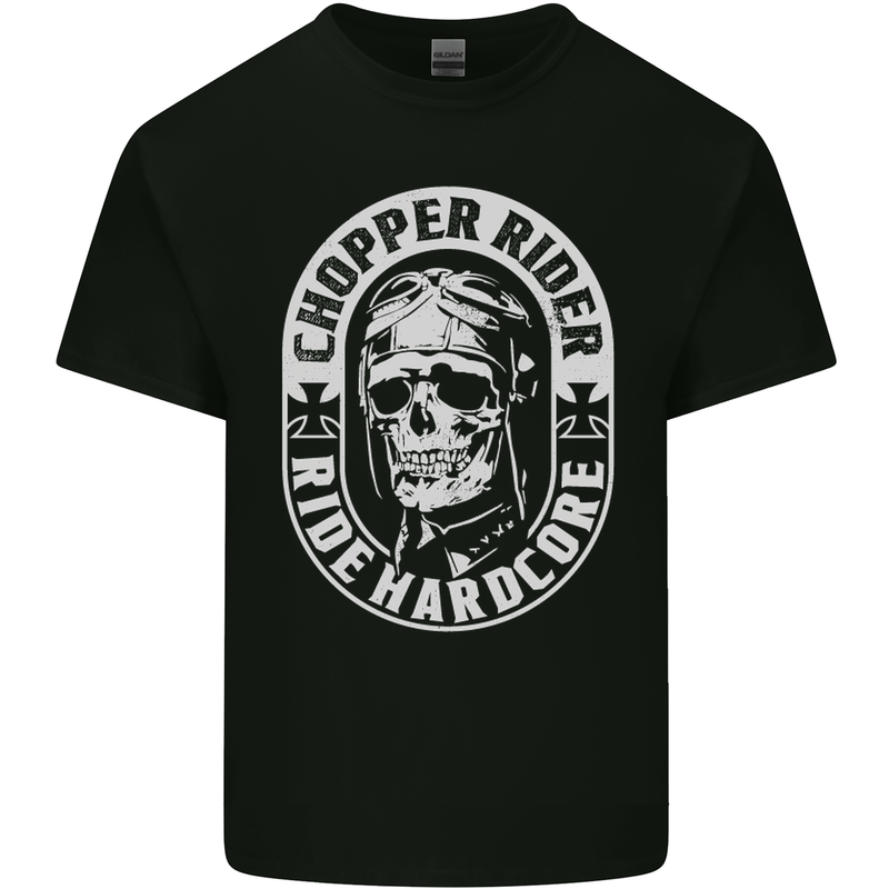 Biker Chopper Rider Motorbike Motorcycle Mens Cotton T-Shirt Tee Top Black