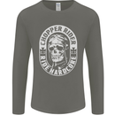 Biker Chopper Rider Motorbike Motorcycle Mens Long Sleeve T-Shirt Charcoal