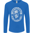 Biker Chopper Rider Motorbike Motorcycle Mens Long Sleeve T-Shirt Royal Blue