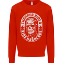 Biker Chopper Rider Motorbike Motorcycle Mens Sweatshirt Jumper Bright Red