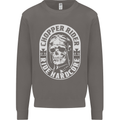 Biker Chopper Rider Motorbike Motorcycle Mens Sweatshirt Jumper Charcoal