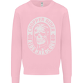 Biker Chopper Rider Motorbike Motorcycle Mens Sweatshirt Jumper Light Pink