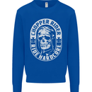 Biker Chopper Rider Motorbike Motorcycle Mens Sweatshirt Jumper Royal Blue