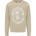 Biker Chopper Rider Motorbike Motorcycle Mens Sweatshirt Jumper Sand