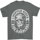 Biker Chopper Rider Motorbike Motorcycle Mens T-Shirt Cotton Gildan Charcoal
