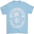 Biker Chopper Rider Motorbike Motorcycle Mens T-Shirt Cotton Gildan Light Blue