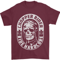 Biker Chopper Rider Motorbike Motorcycle Mens T-Shirt Cotton Gildan Maroon