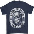 Biker Chopper Rider Motorbike Motorcycle Mens T-Shirt Cotton Gildan Navy Blue