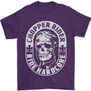 Biker Chopper Rider Motorbike Motorcycle Mens T-Shirt Cotton Gildan Purple