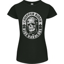 Biker Chopper Rider Motorbike Motorcycle Womens Petite Cut T-Shirt Black