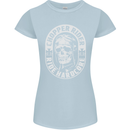 Biker Chopper Rider Motorbike Motorcycle Womens Petite Cut T-Shirt Light Blue