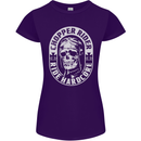 Biker Chopper Rider Motorbike Motorcycle Womens Petite Cut T-Shirt Purple