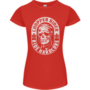 Biker Chopper Rider Motorbike Motorcycle Womens Petite Cut T-Shirt Red