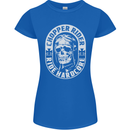 Biker Chopper Rider Motorbike Motorcycle Womens Petite Cut T-Shirt Royal Blue