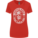 Biker Chopper Rider Motorbike Motorcycle Womens Wider Cut T-Shirt Red