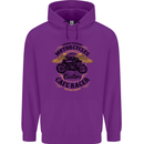 Biker Custom Cafe Racer Motorbike Childrens Kids Hoodie Purple