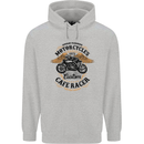 Biker Custom Cafe Racer Motorbike Childrens Kids Hoodie Sports Grey