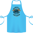 Biker Custom Cafe Racer Motorbike Cotton Apron 100% Organic Turquoise