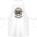 Biker Custom Cafe Racer Motorbike Cotton Apron 100% Organic White