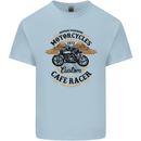 Biker Custom Cafe Racer Motorbike Kids T-Shirt Childrens Light Blue