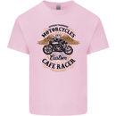 Biker Custom Cafe Racer Motorbike Kids T-Shirt Childrens Light Pink
