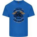 Biker Custom Cafe Racer Motorbike Kids T-Shirt Childrens Royal Blue