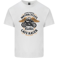 Biker Custom Cafe Racer Motorbike Kids T-Shirt Childrens White