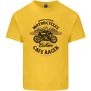 Biker Custom Cafe Racer Motorbike Kids T-Shirt Childrens Yellow