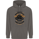 Biker Custom Cafe Racer Motorbike Mens 80% Cotton Hoodie Charcoal