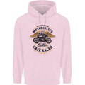 Biker Custom Cafe Racer Motorbike Mens 80% Cotton Hoodie Light Pink