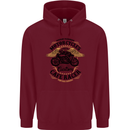 Biker Custom Cafe Racer Motorbike Mens 80% Cotton Hoodie Maroon